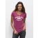 T-Shirt - V-Neck Damen - 100% Biobaumwolle - raspberry